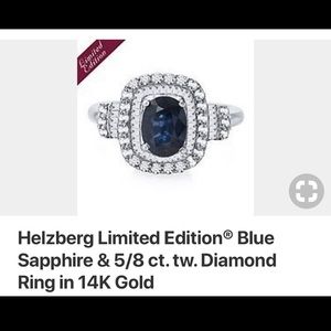 Sapphire & Diamond Ring, 14k White Gold